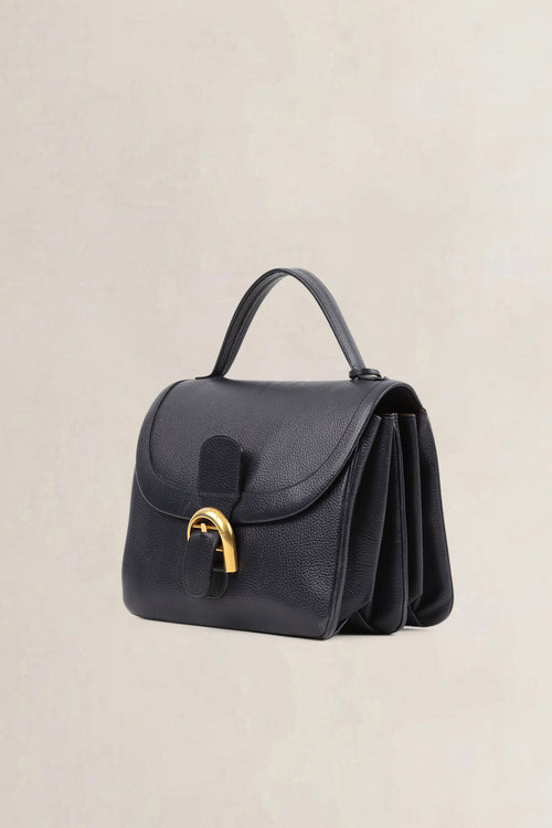 Delvaux Navy Blue Top Handle Bag