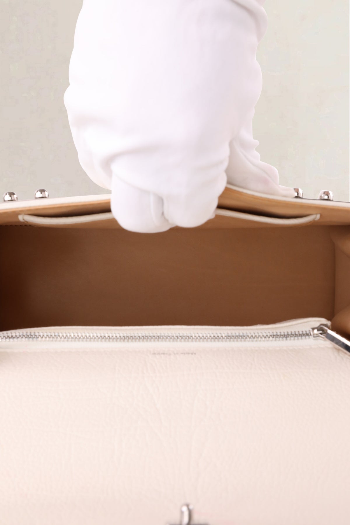 Delvaux White Tempête Frame MM Crossbody Bag