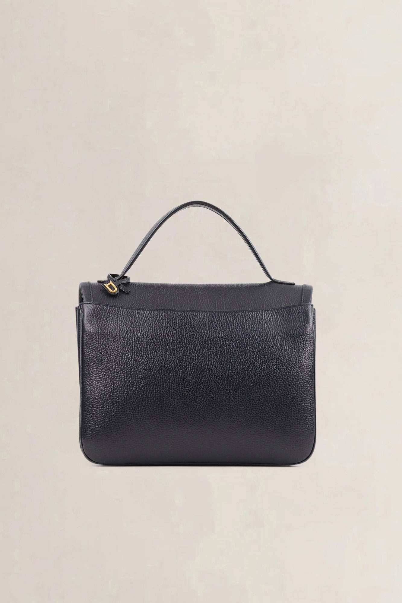 Delvaux Navy Blue Top Handle Bag