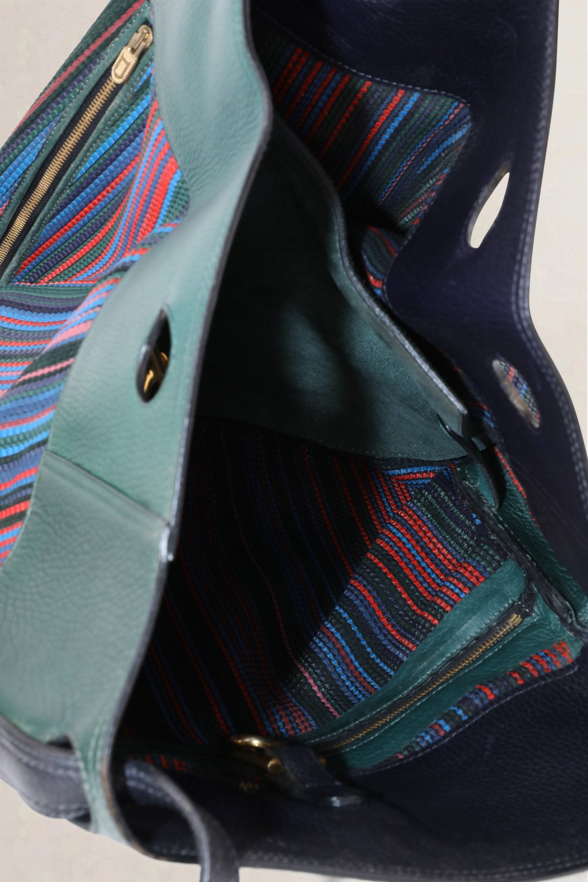 Delvaux Multicolor Faust Toile de Cuir Shoulder Bag