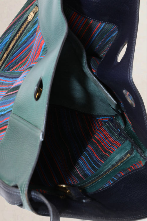 Delvaux Multicolor Faust Toile de Cuir Shoulder Bag