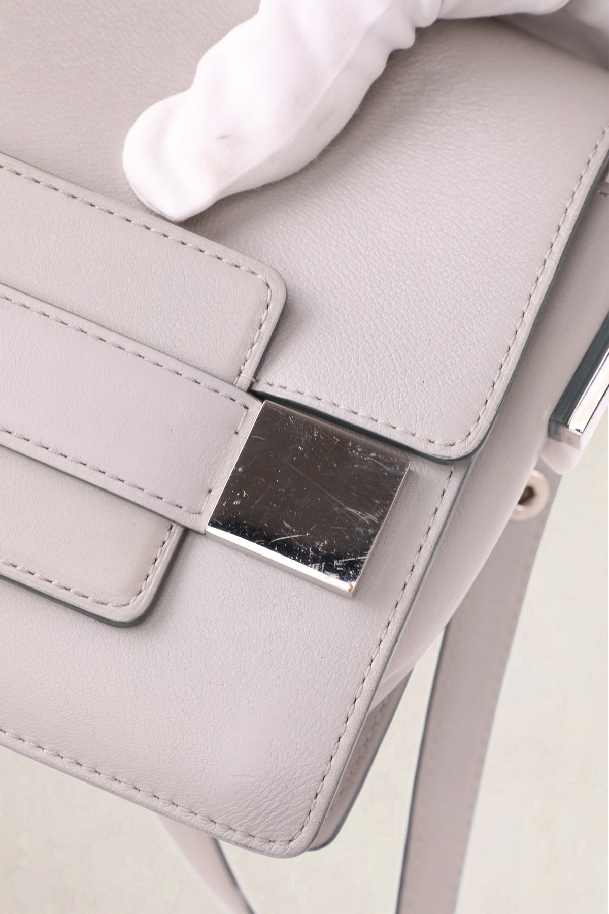 Delvaux Grey Madame Mini Crossbody Bag