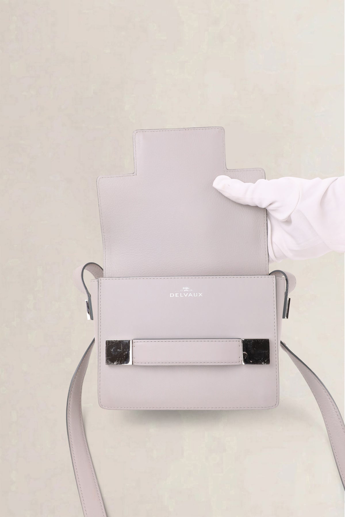 Delvaux Grey Madame Mini Crossbody Bag