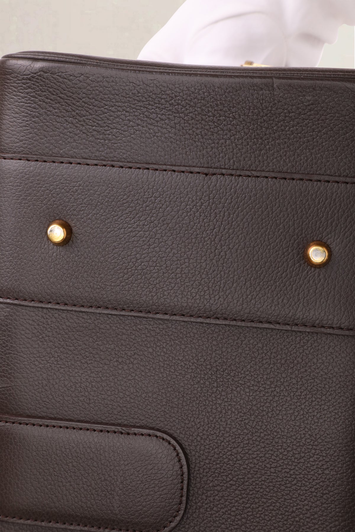 Delvaux Brown Le Georges GM Top Handle Bag