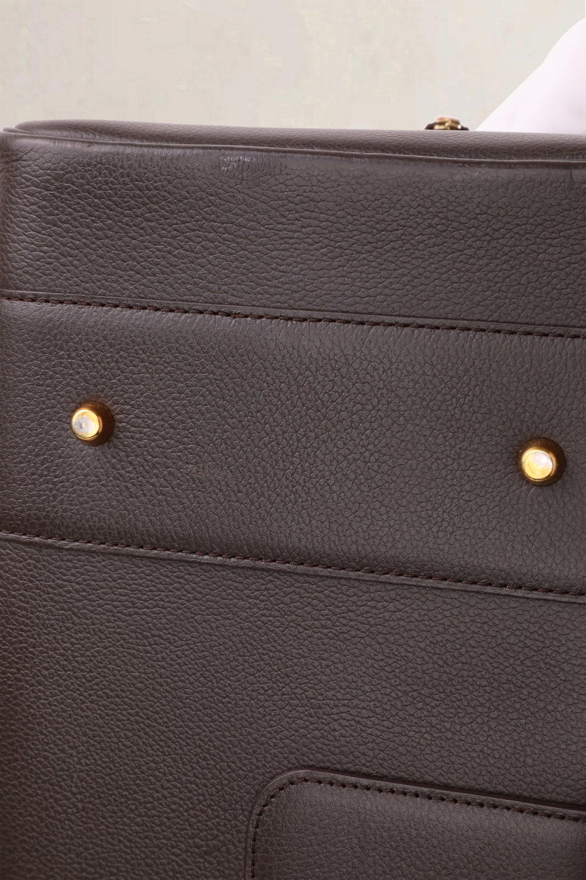 Delvaux Brown Le Georges GM Top Handle Bag