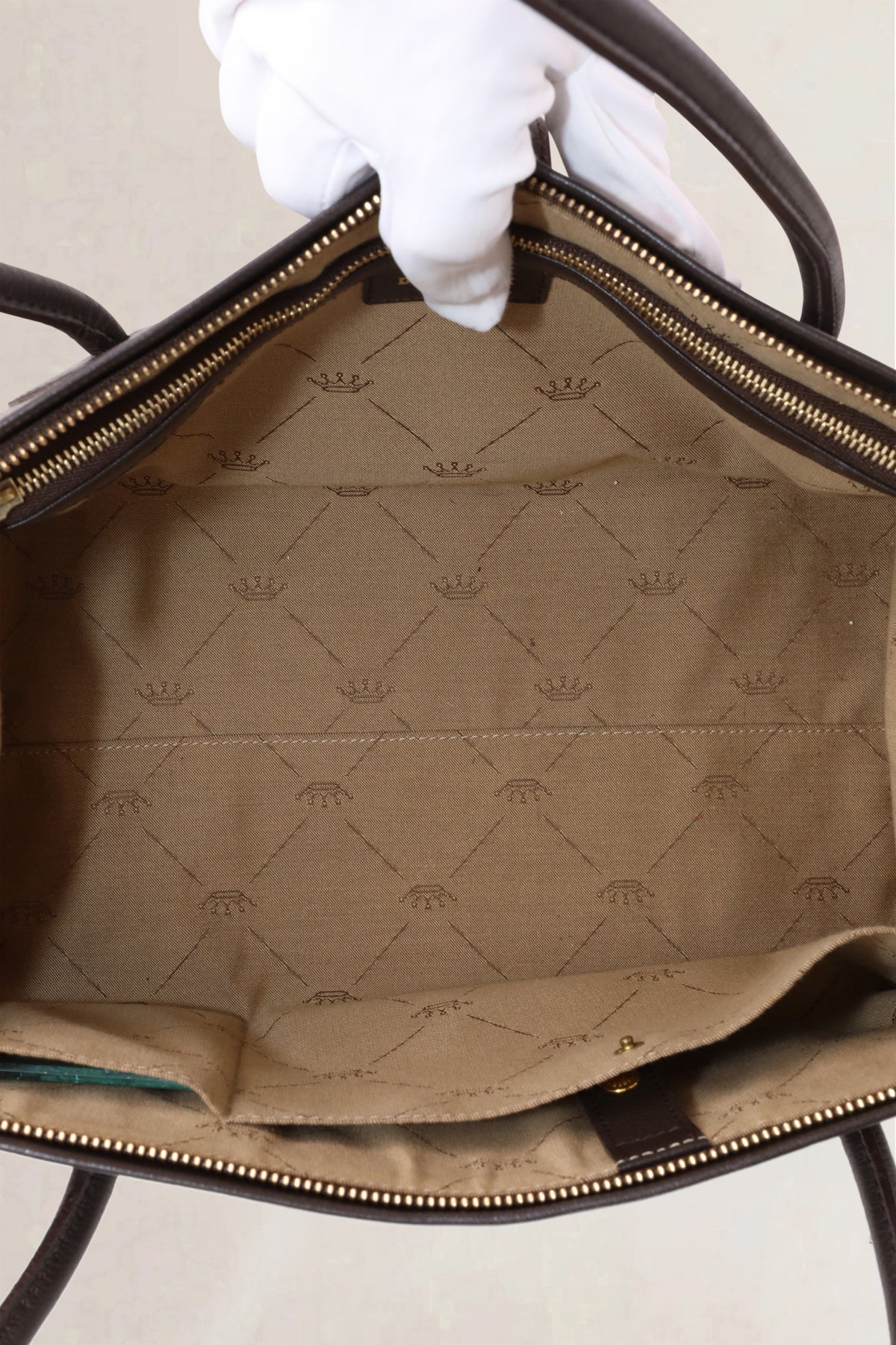 Delvaux Brown Le Georges GM Top Handle Bag