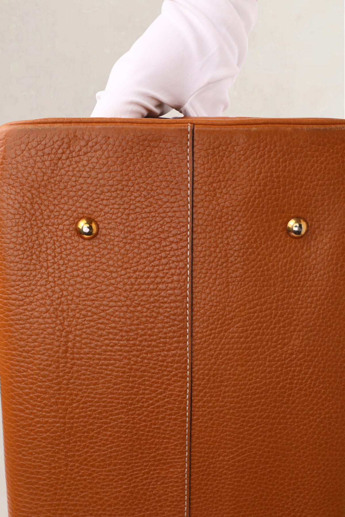 Delvaux Vintage Cognac Jumping Calf Top Handle Bag