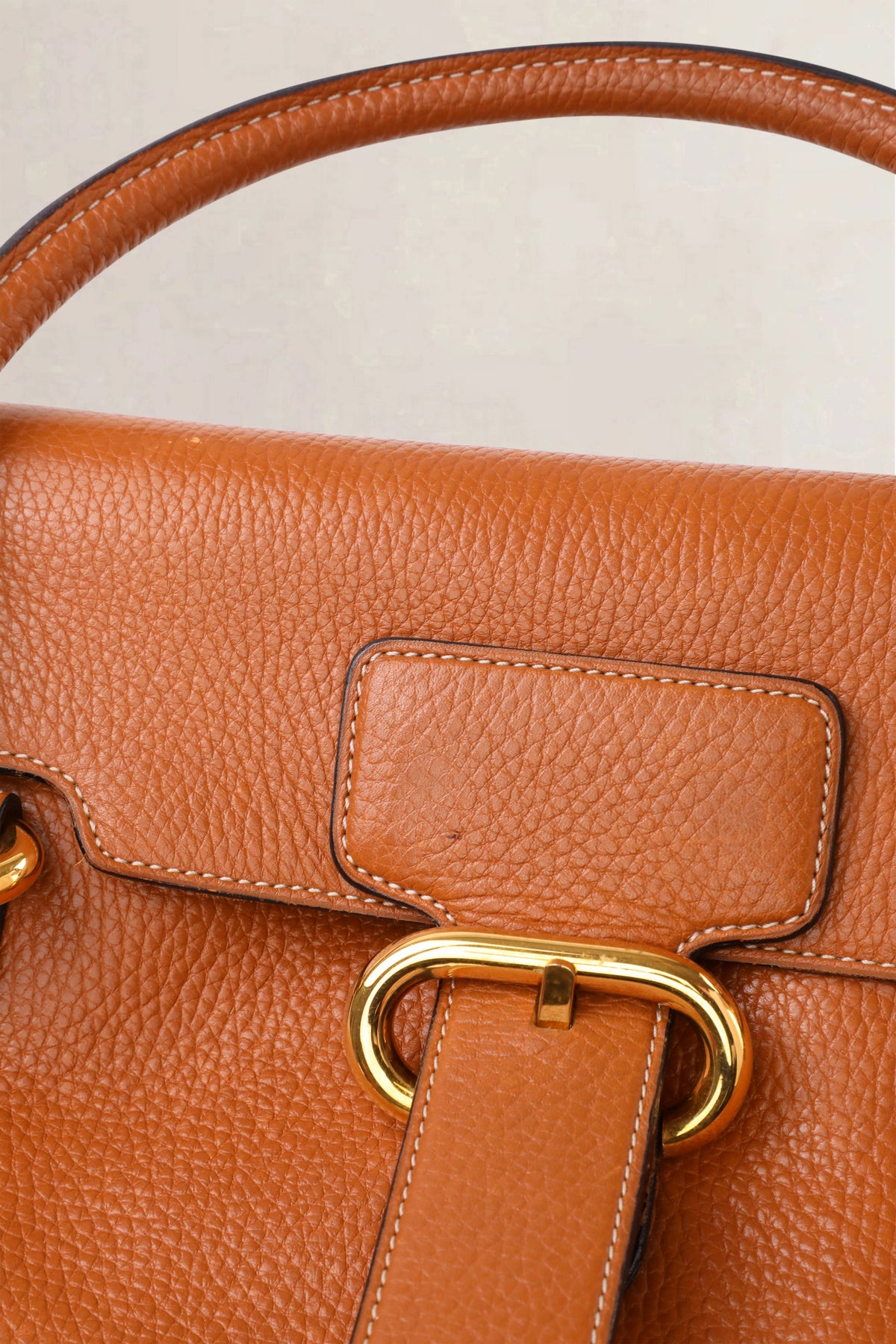 Delvaux Vintage Cognac Jumping Calf Top Handle Bag