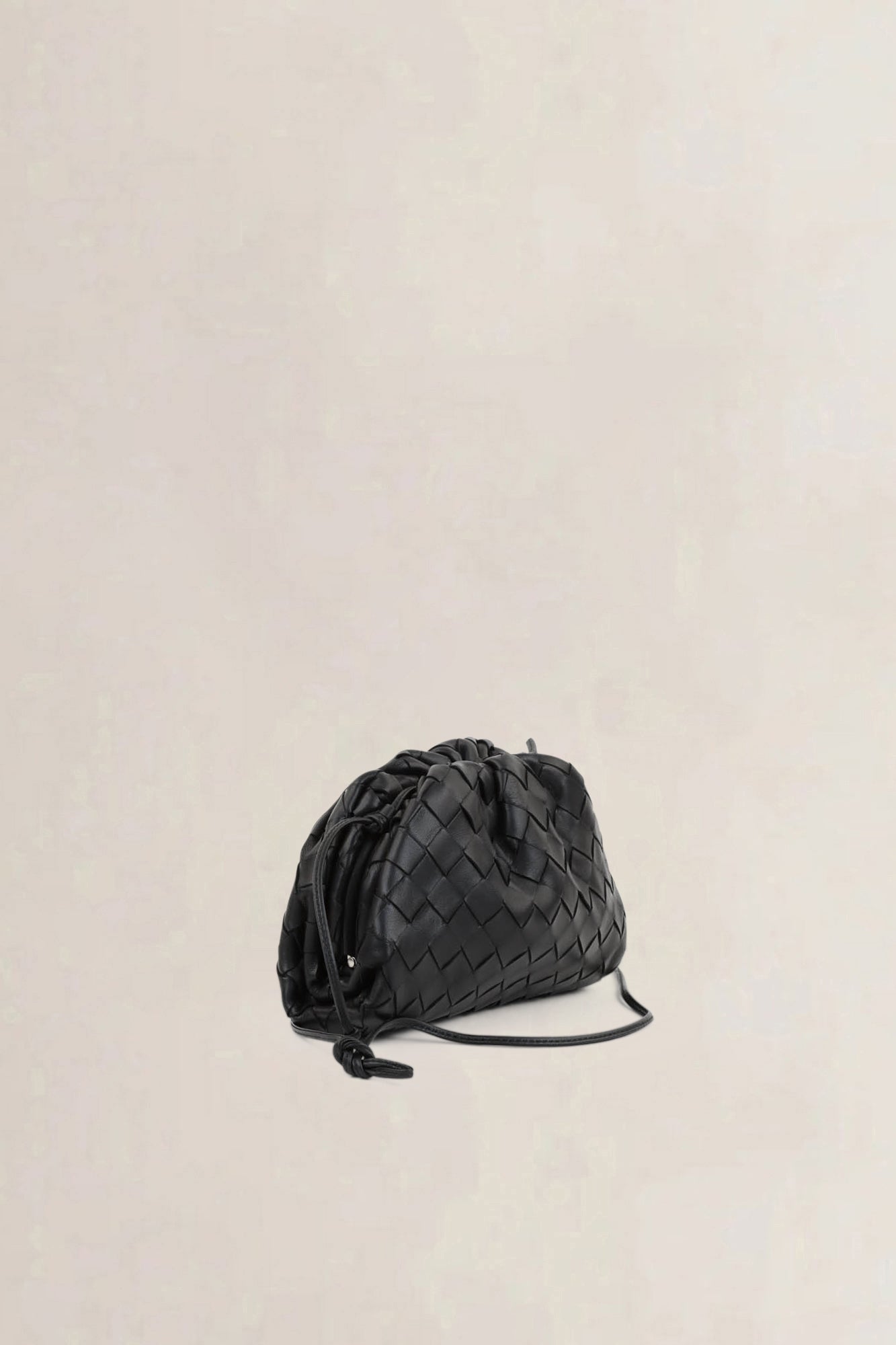 Bottega Veneta Black Mini Intrecciato Pouch Crossbody Bag