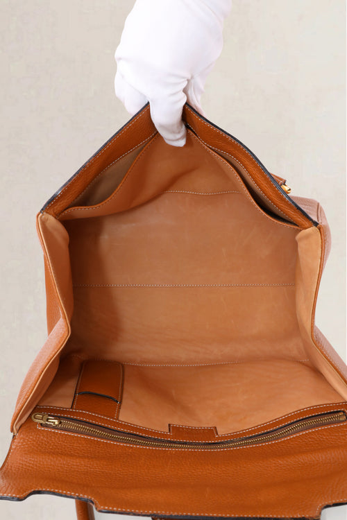 Delvaux Vintage Cognac Jumping Calf Top Handle Bag