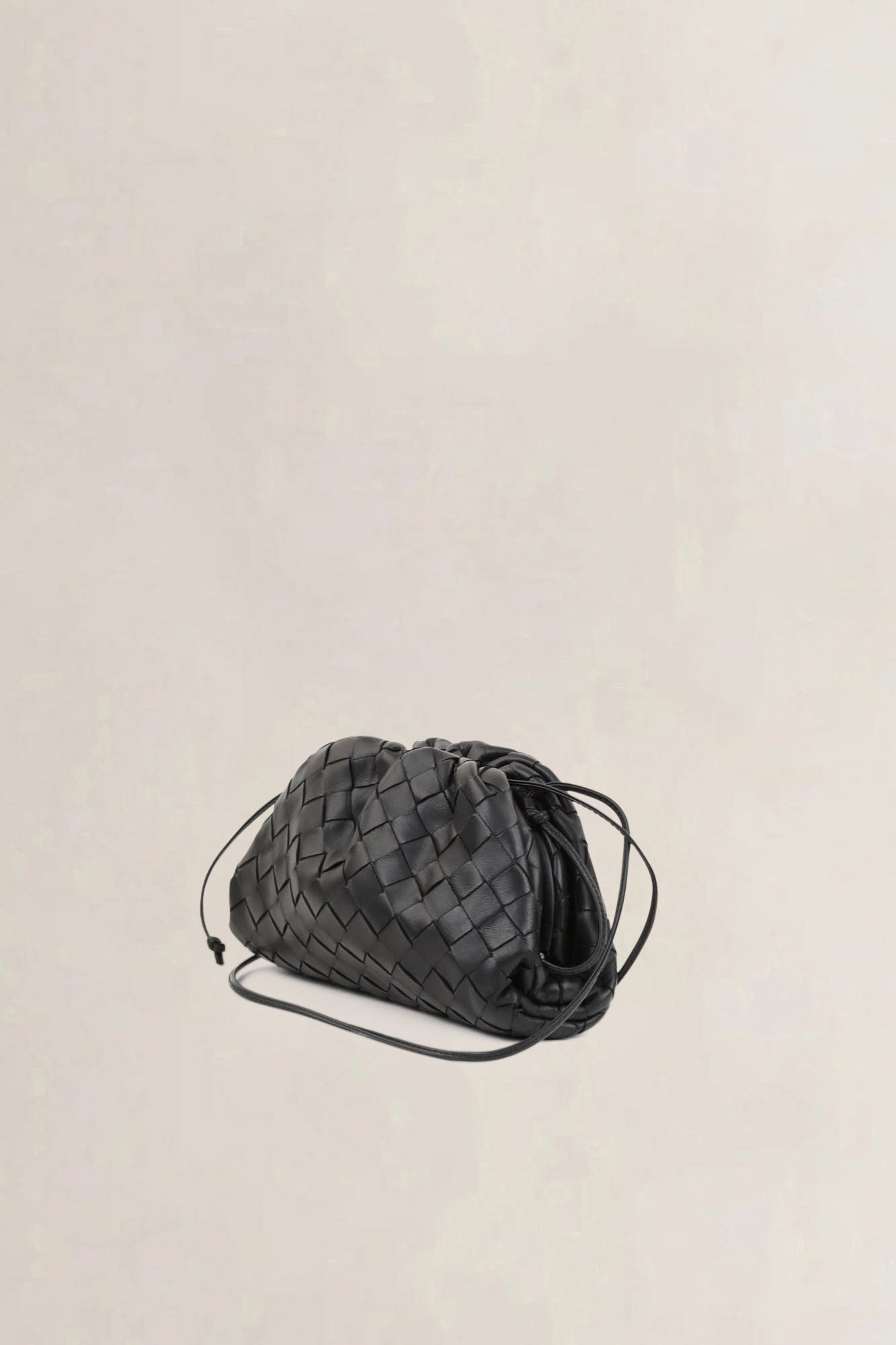 Bottega Veneta Black Mini Intrecciato Pouch Crossbody Bag