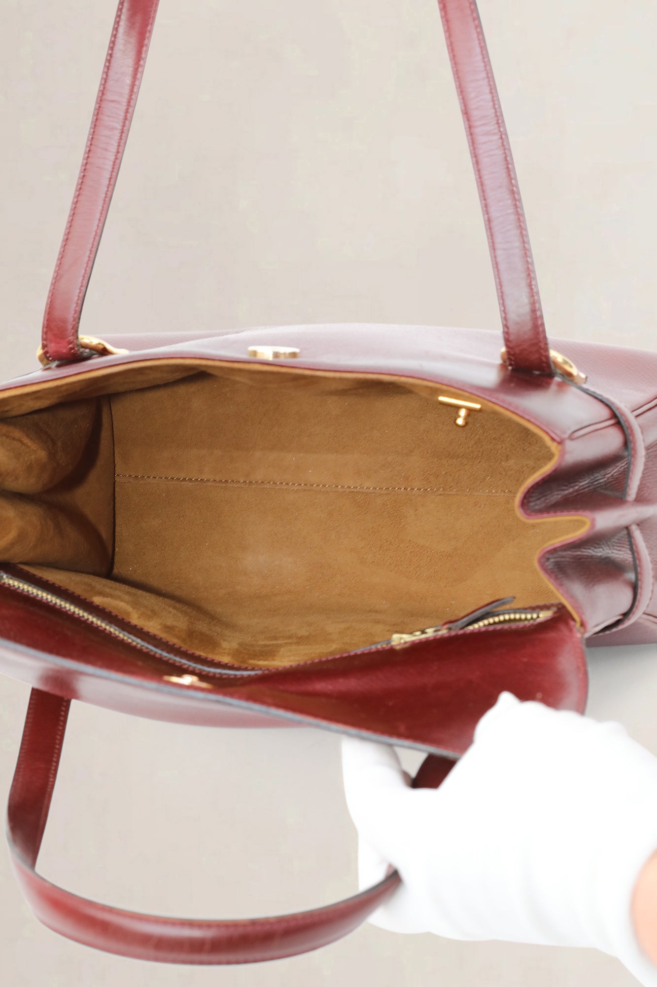Delvaux Burgundy Shoulder Bag