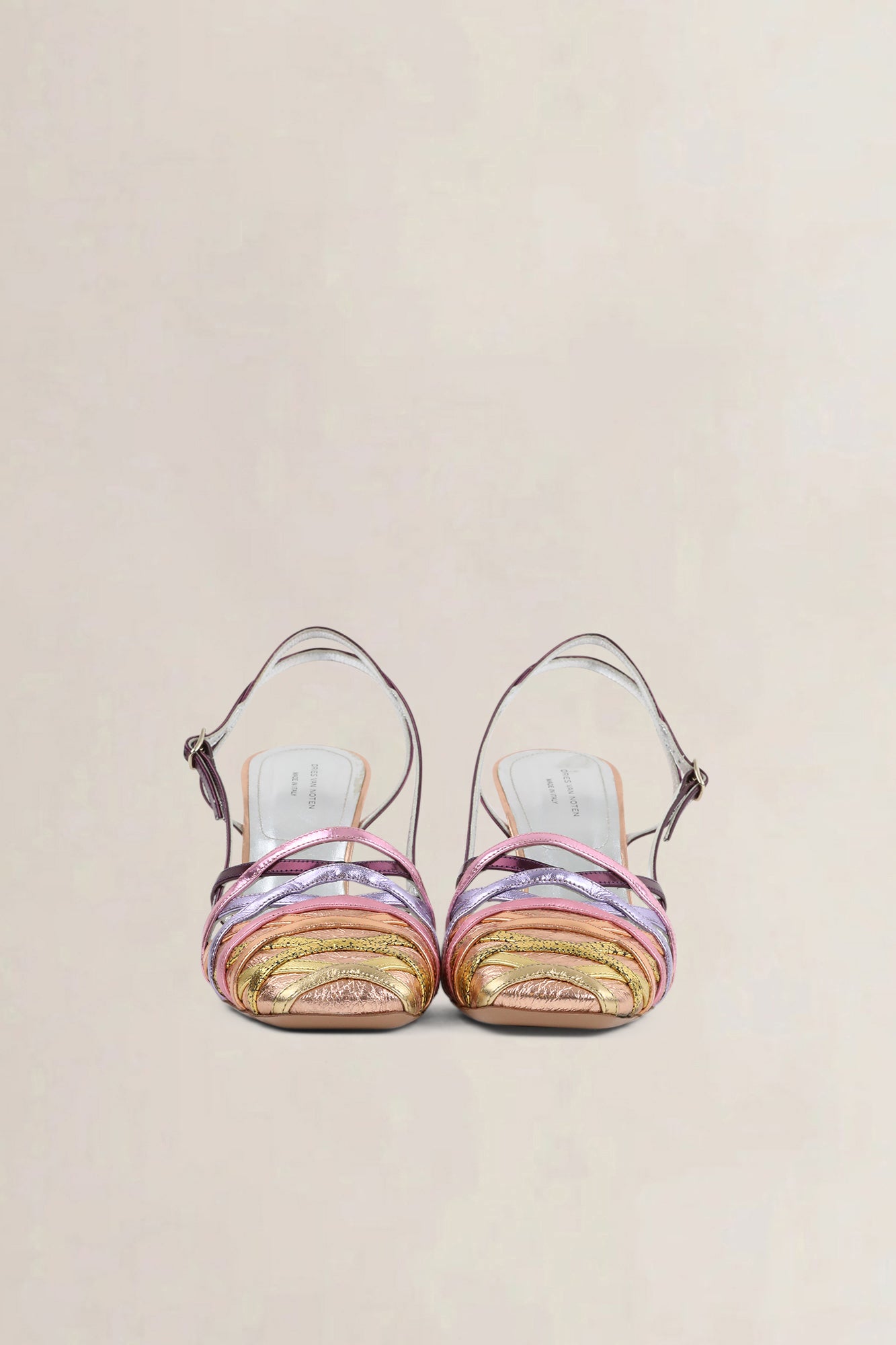 Dries Van Noten Multicolor Metallic Leather Pumps