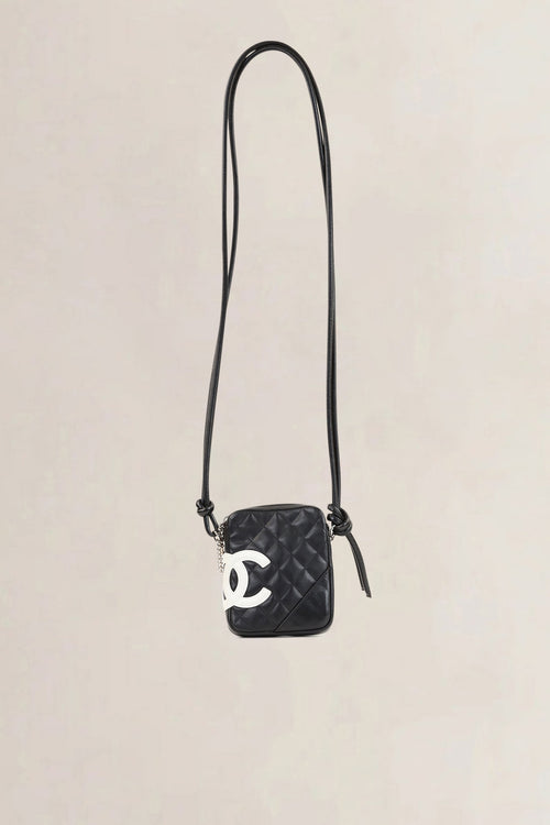 Chanel 2004-2005 Black/White Cambon Line Crossbody Bag