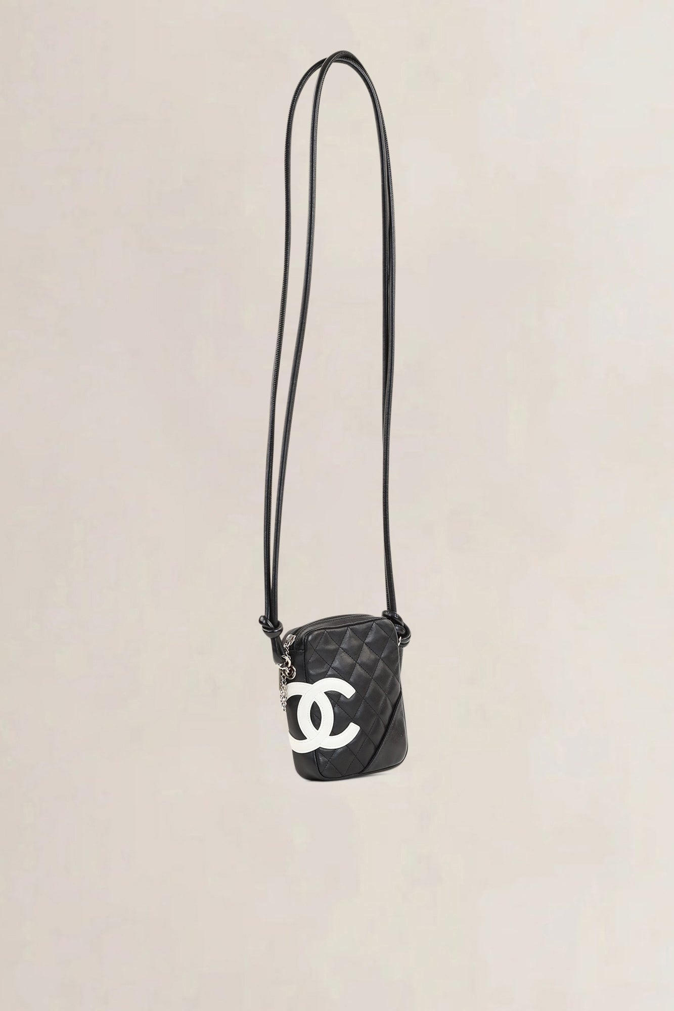 Chanel 2004-2005 Black/White Cambon Line Crossbody Bag