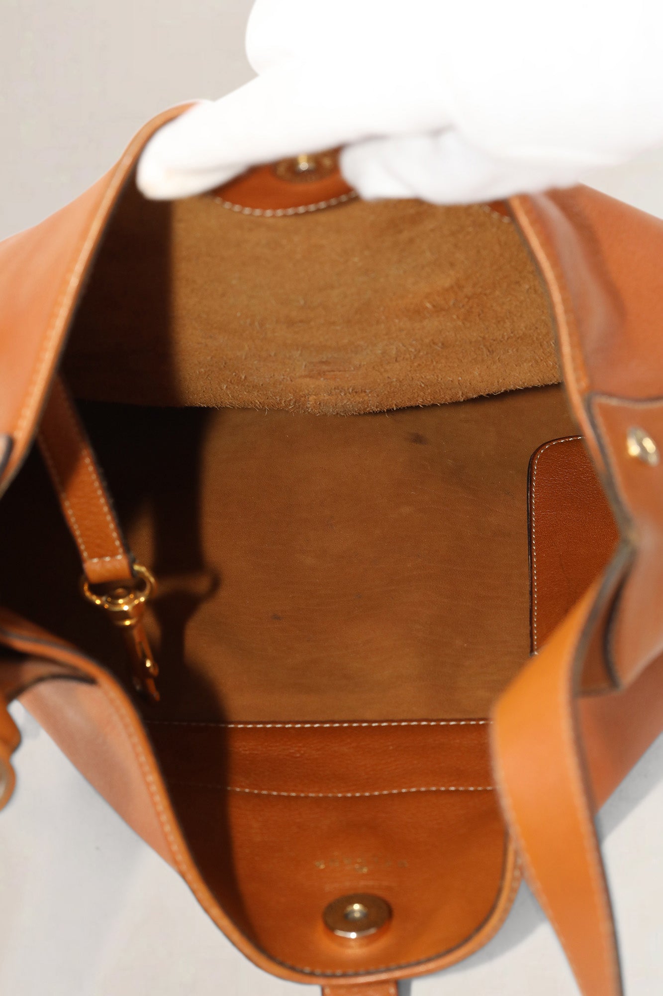 Delvaux Brown Satan Shoulder Bag