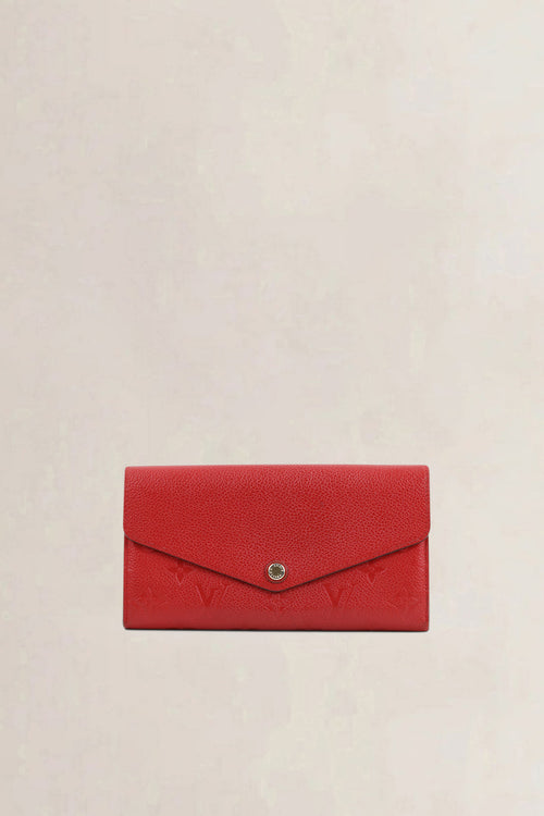 Louis Vuitton Red Empreinte Leather Sarah Wallet