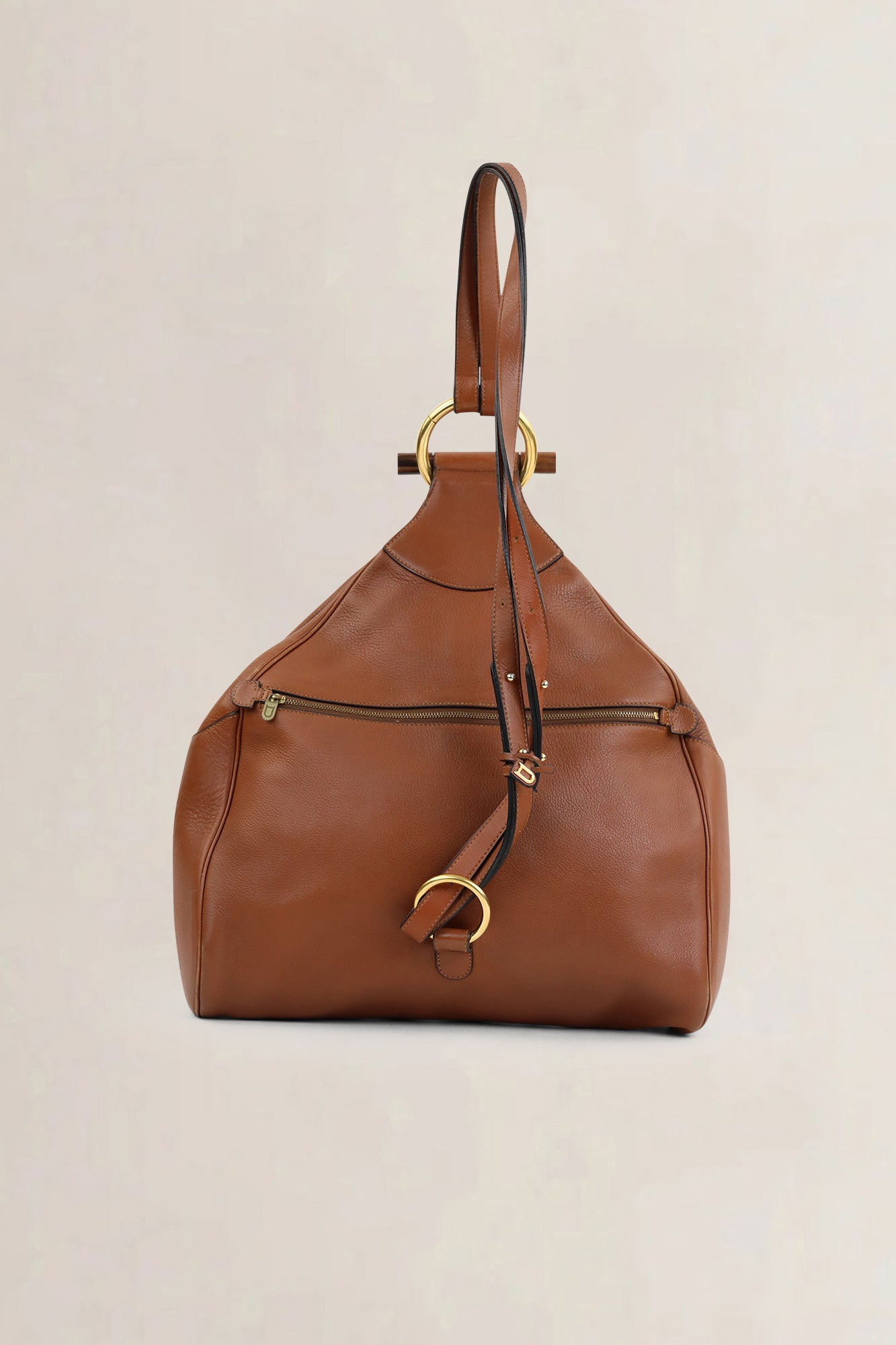 Delvaux Camel Amandier Backpack