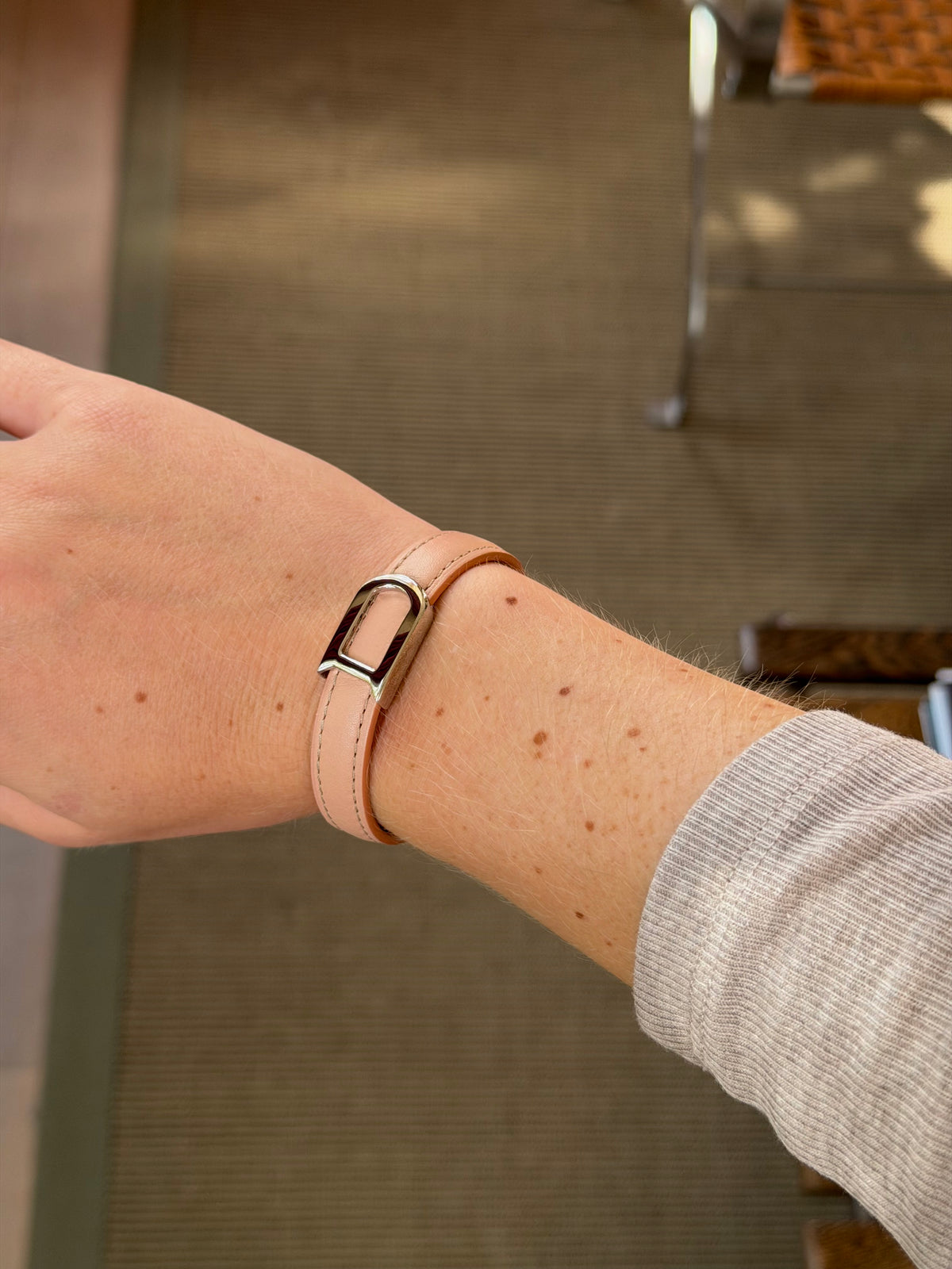 Delvaux Light Pink "D" Bracelet
