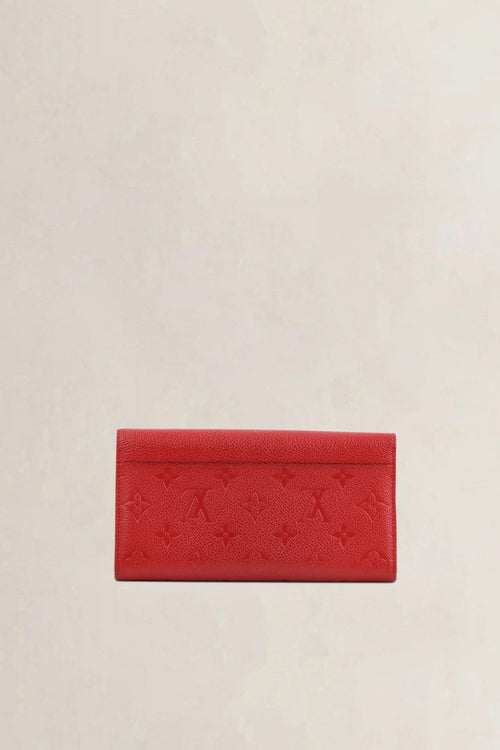 Louis Vuitton Red Empreinte Leather Sarah Wallet