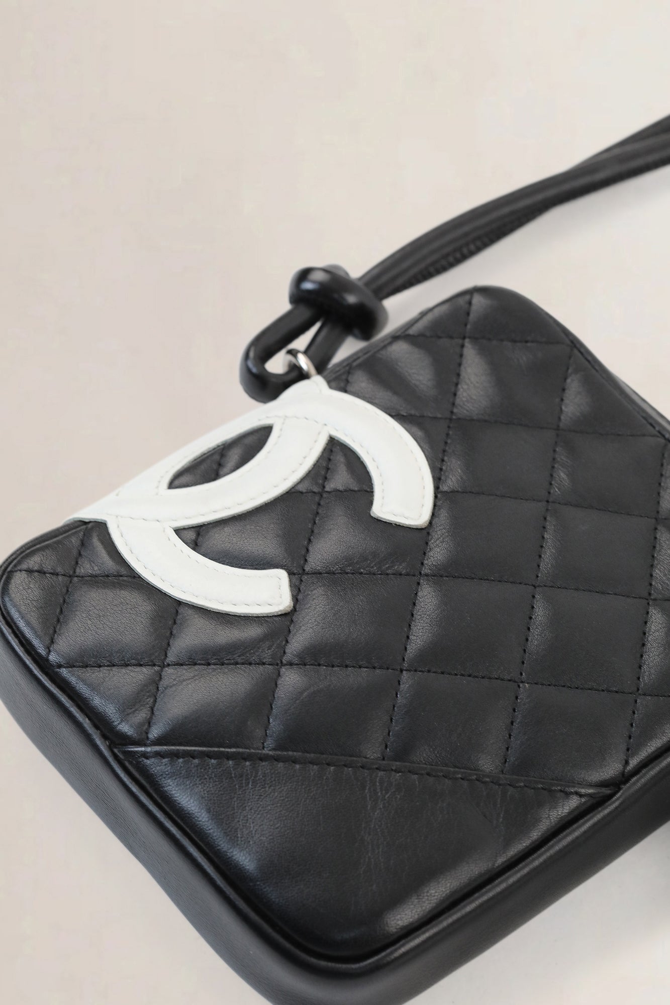 Chanel 2004-2005 Black/White Cambon Line Crossbody Bag