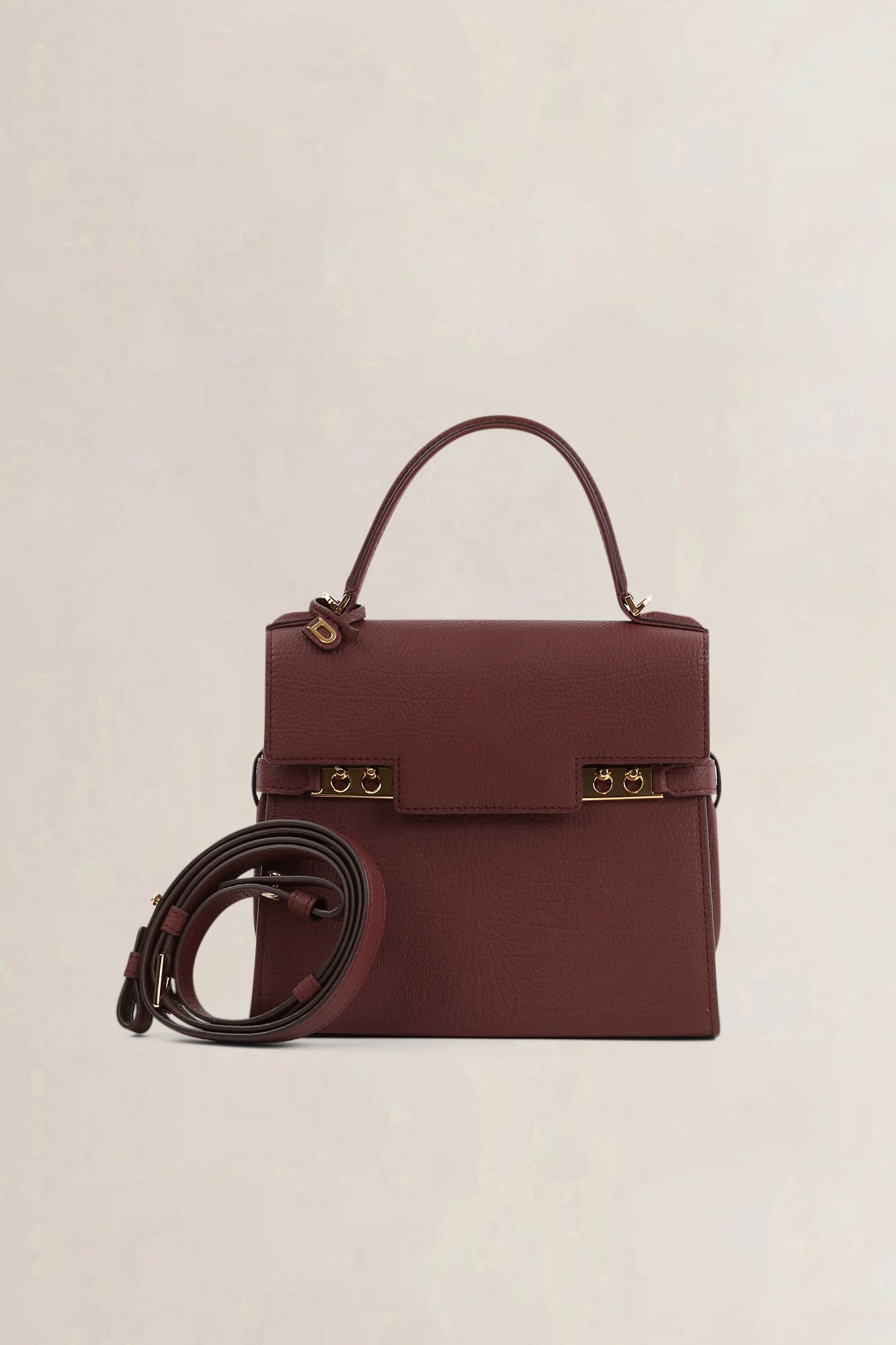 Delvaux Dark Burgundy Tempête PM Crossbody Bag