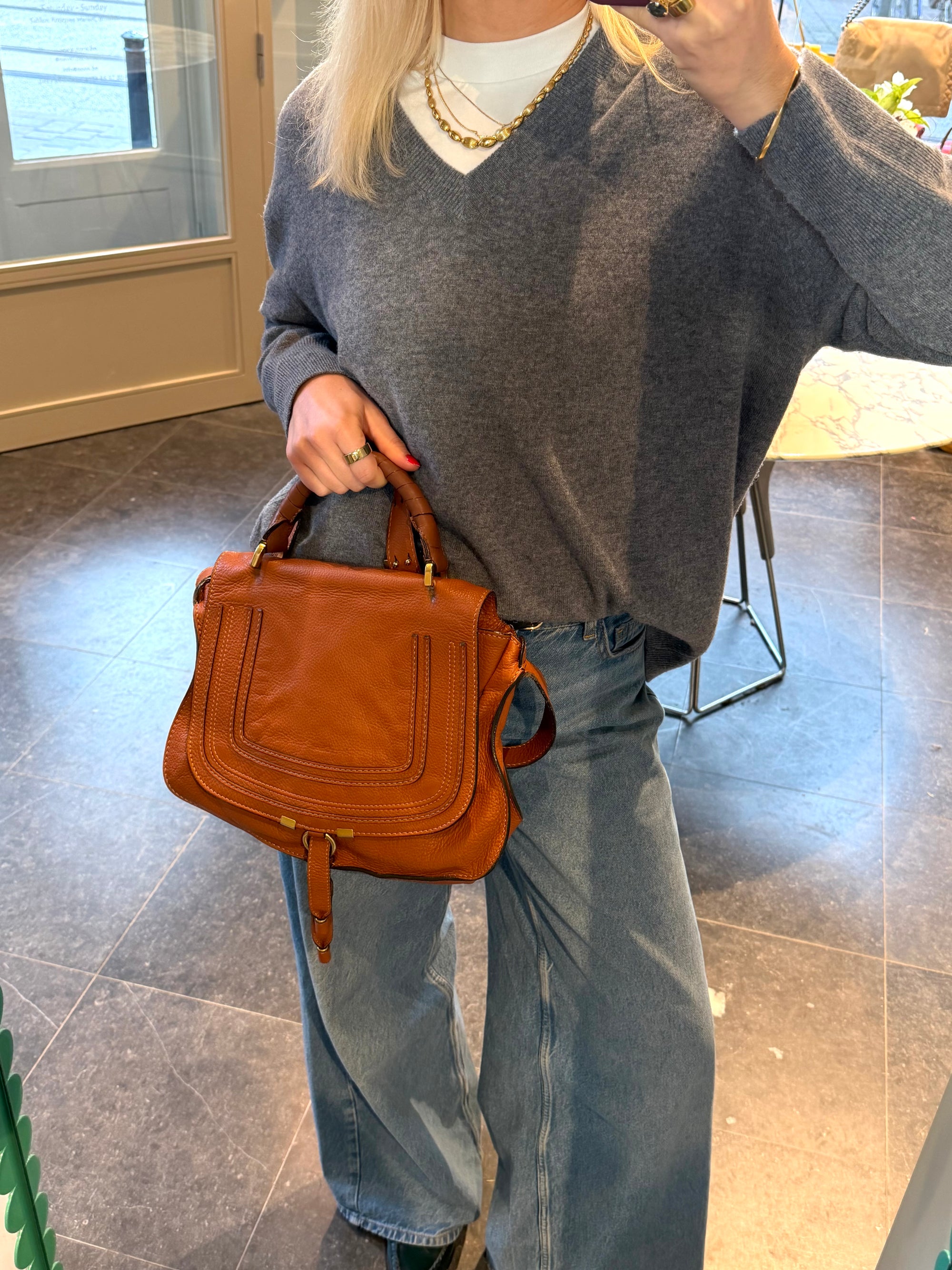 Chloé Camel Marcie Crossbody Bag