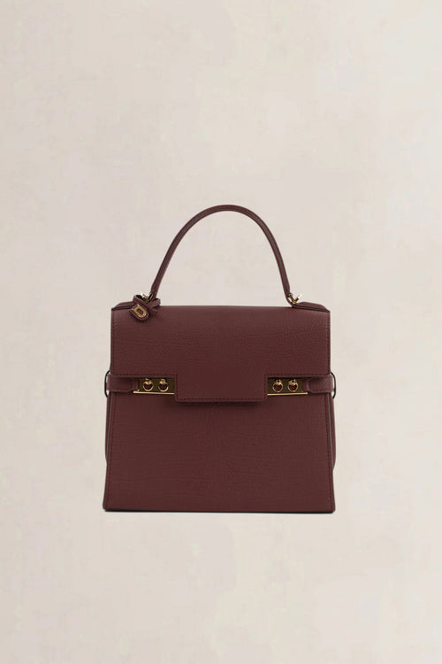 Delvaux Dark Burgundy Tempête PM Crossbody Bag