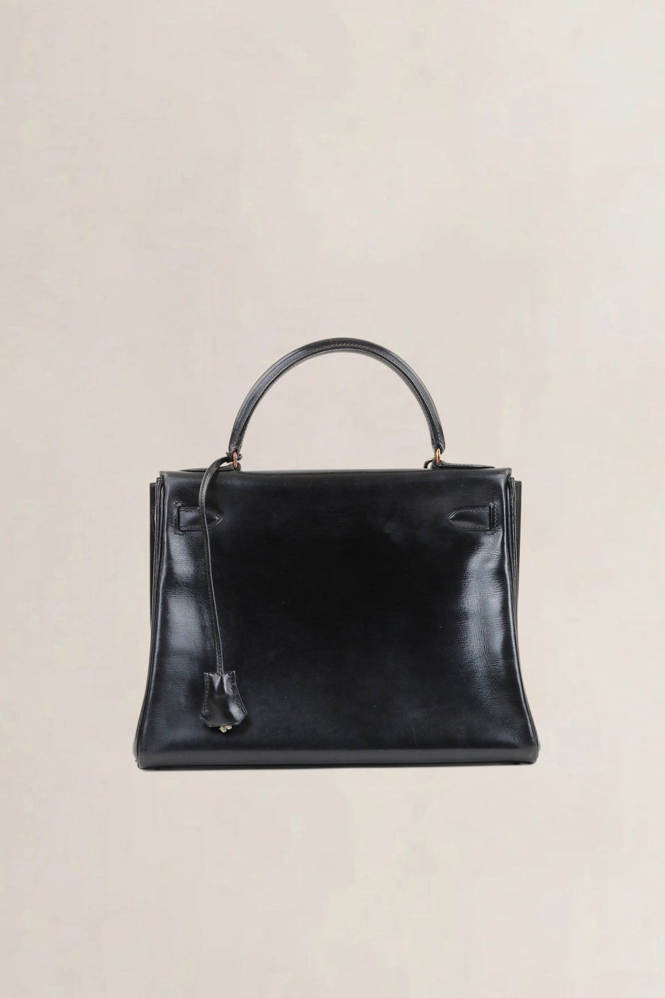 Hermès Black Kelly 28 Top Handle Bag