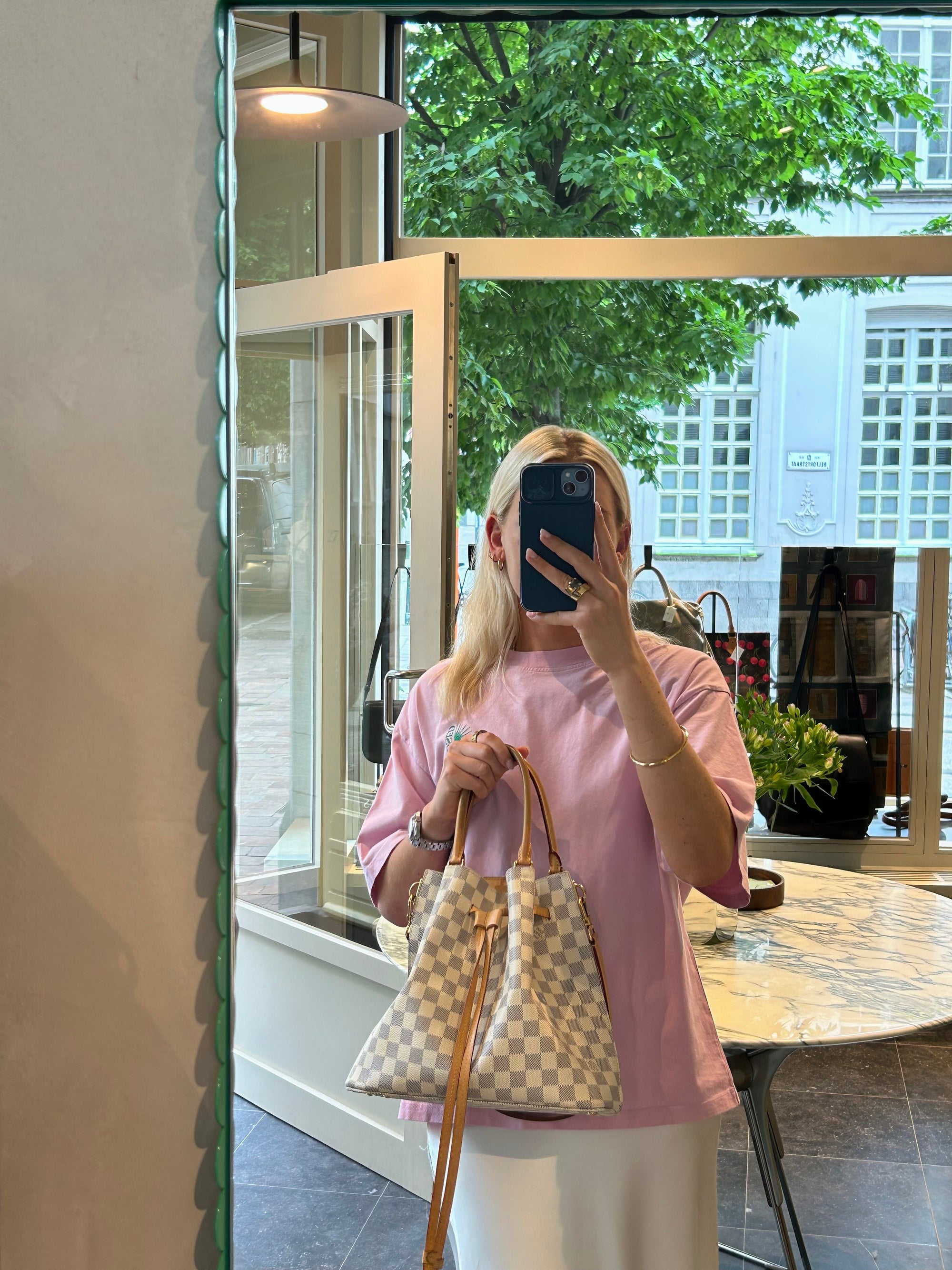Louis Vuitton Girolata Damier Azur Shoulder Bag