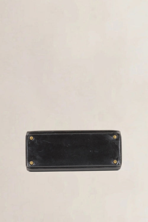 Hermès Black Kelly 28 Top Handle Bag