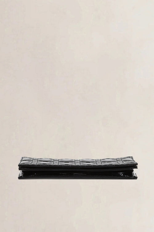 Christian Dior Black Patent Cannage Leather Pouch