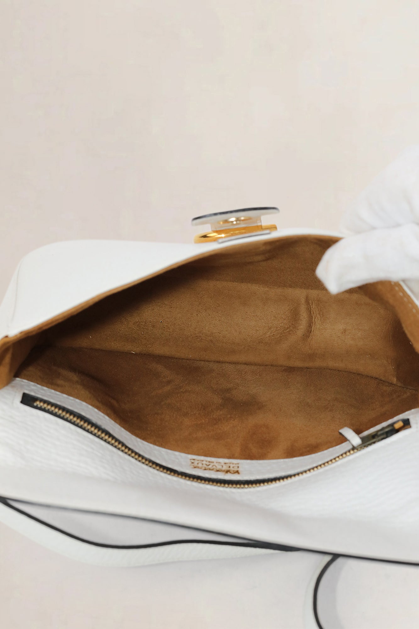 Delvaux White Leather Crossbody Bag
