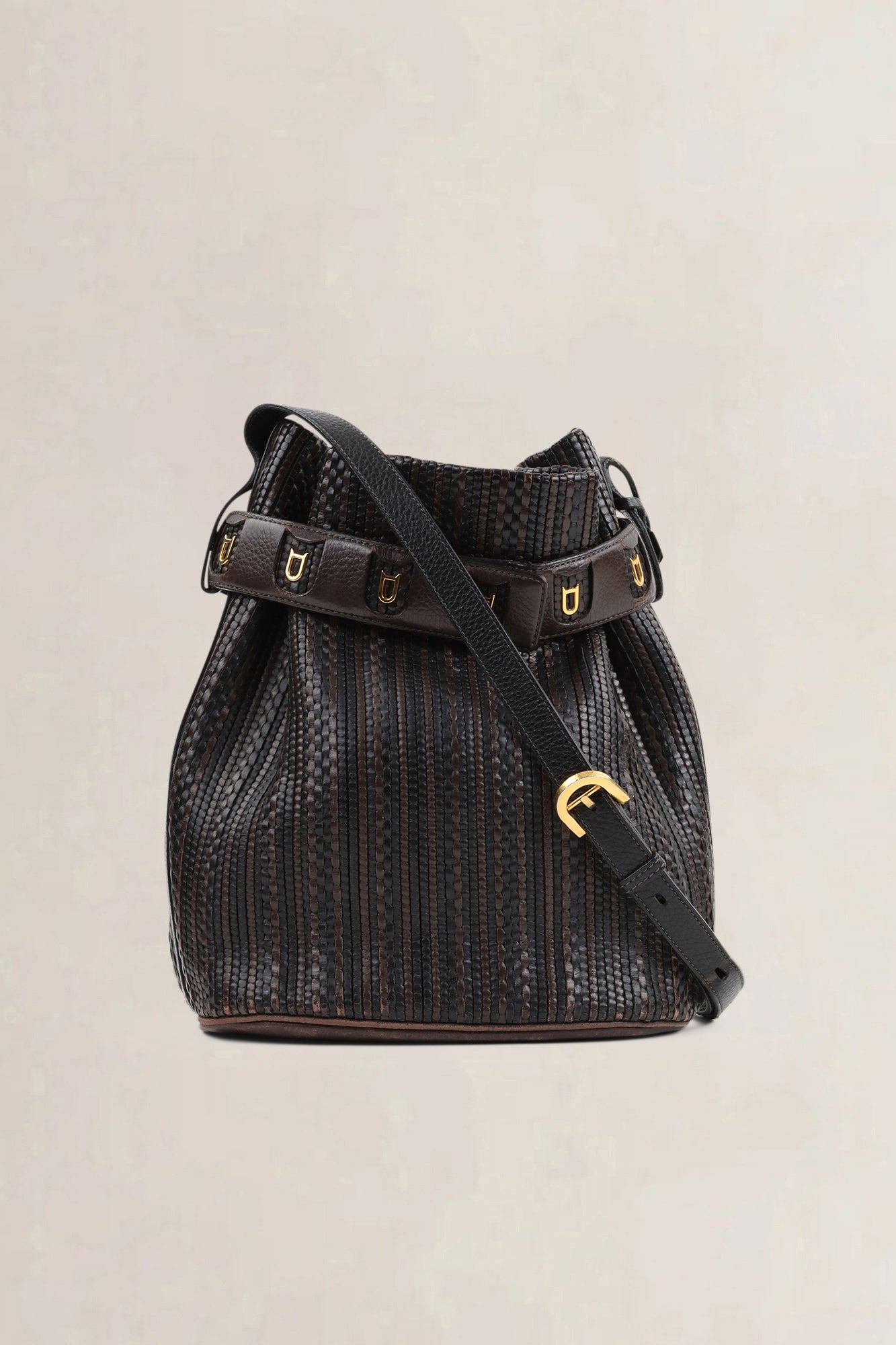 Delvaux Brown Toile De Cuir Calicot Crossbody Bag