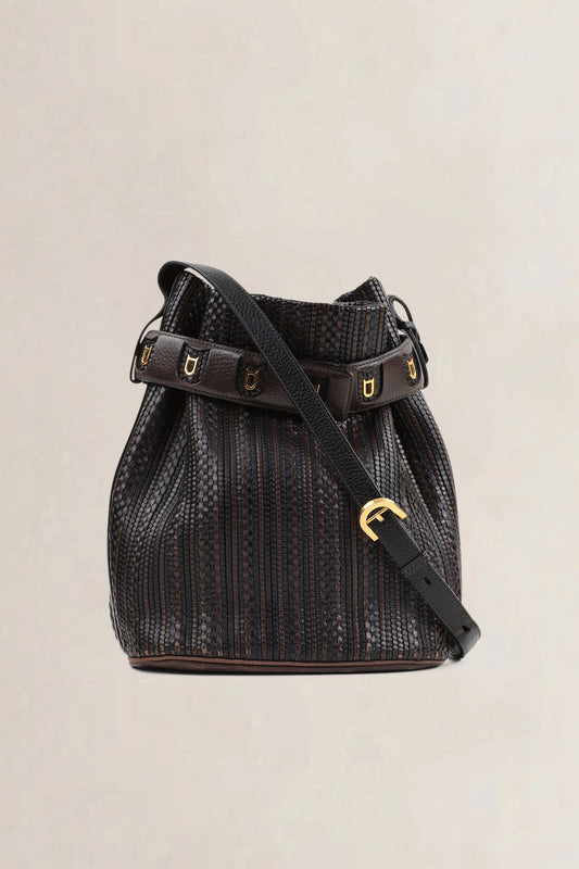 Delvaux Brown Toile De Cuir Calicot Crossbody Bag