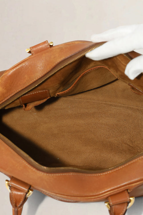 Delvaux Camel Parole Top Handle Bag