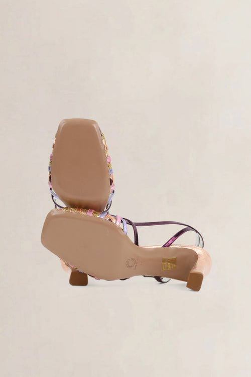 Dries Van Noten Multicolor Metallic Leather Pumps