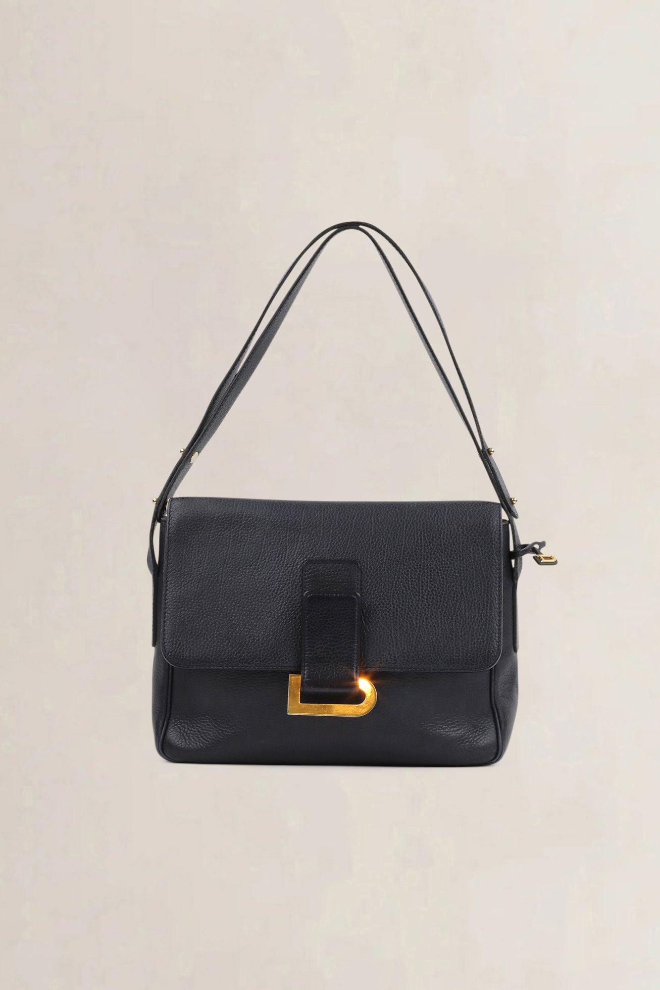 Delvaux Navy Blue Poirier Crossbody Bag