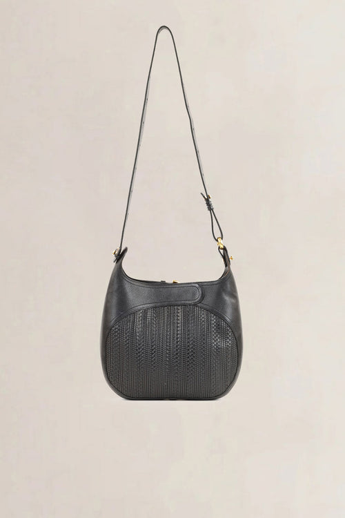 Delvaux Black Toile de Cuir Souverain Crossbody Bag