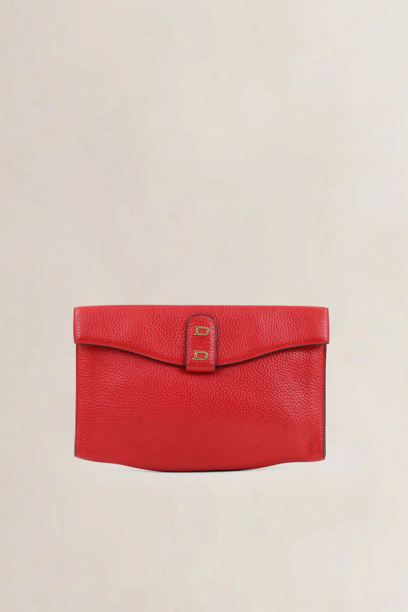 Delvaux Red Leather Clutch