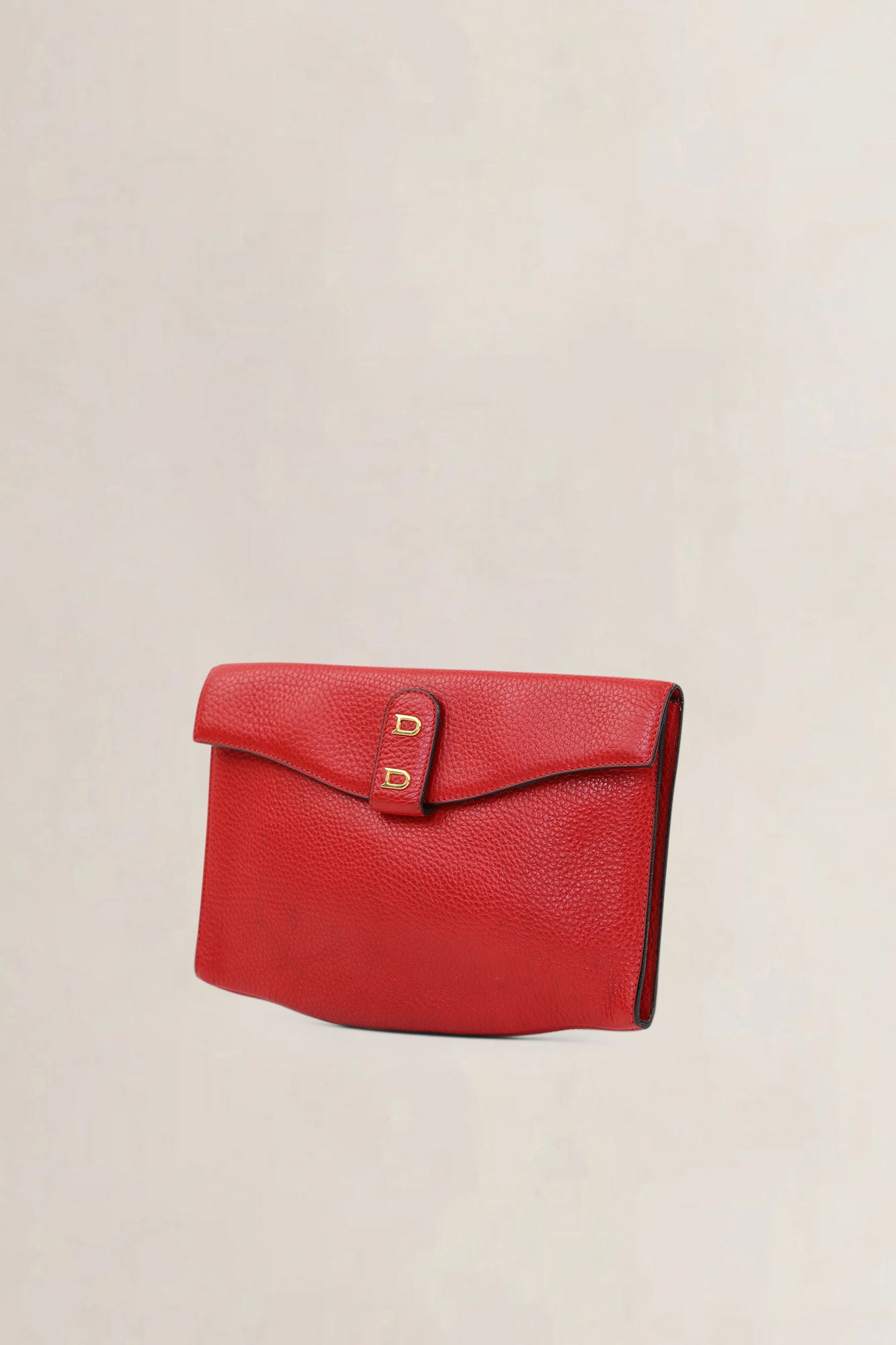 Delvaux Red Leather Clutch