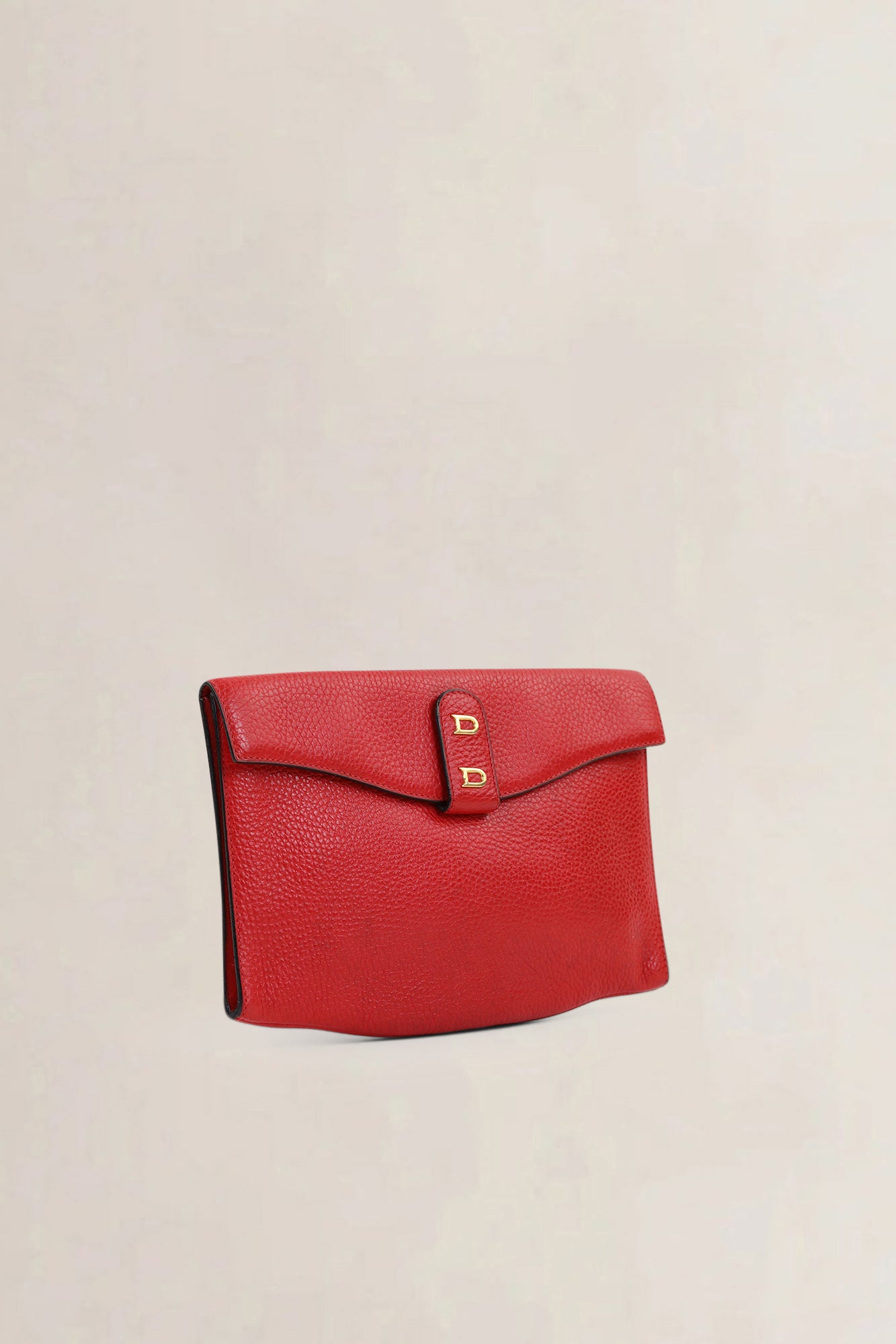 Delvaux Red Leather Clutch