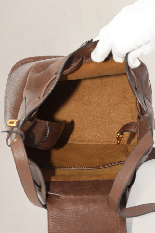 Delvaux Brown Leather Crossbody Bag