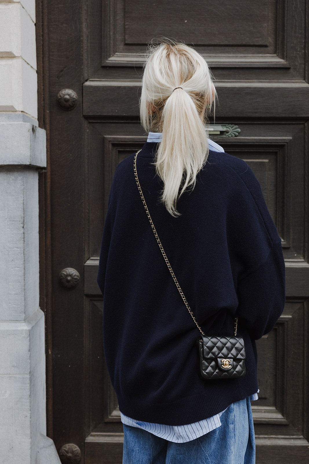 Black Micro Quilted Lambskin Single Flap crossbody