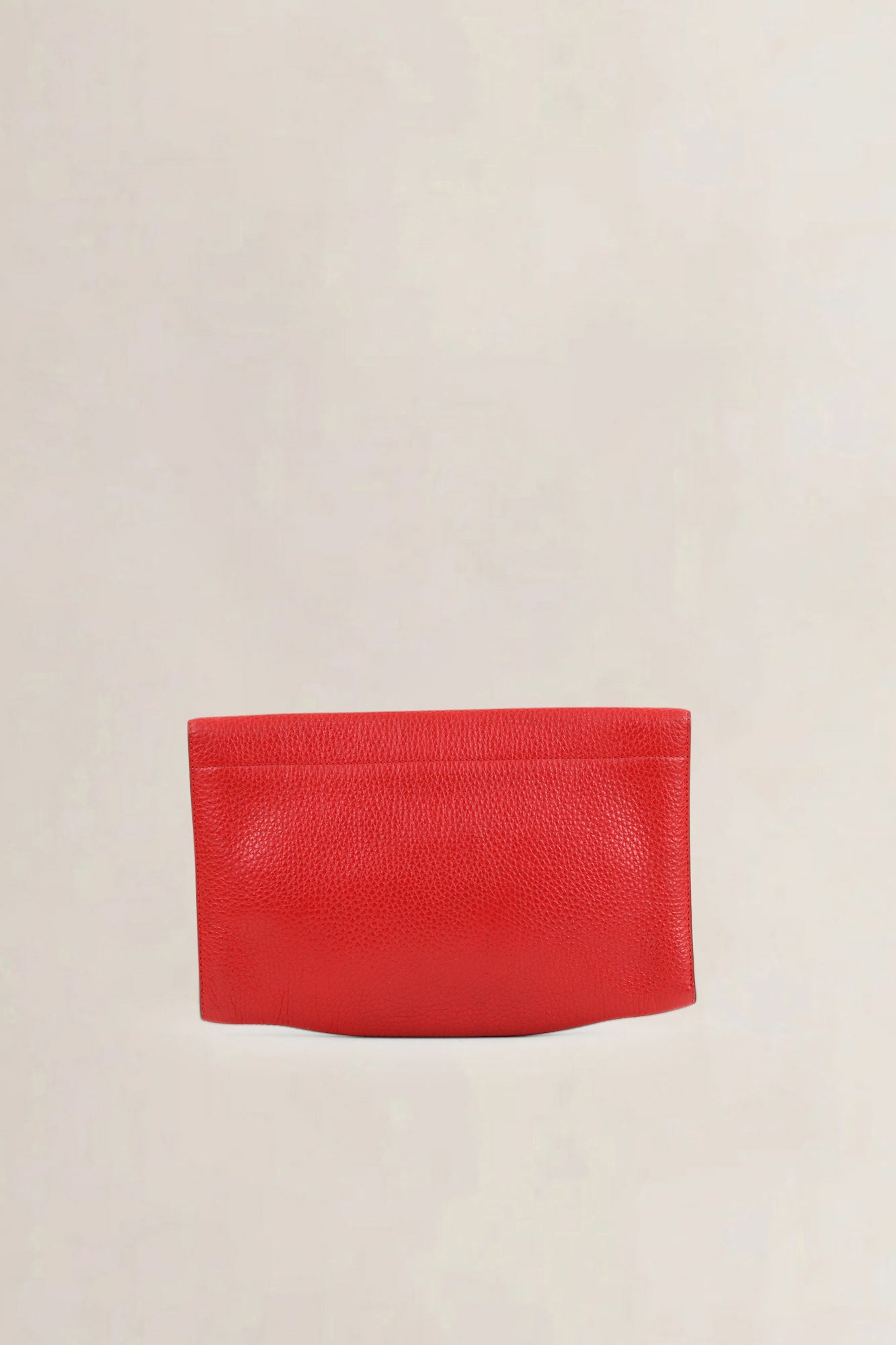 Delvaux Red Leather Clutch