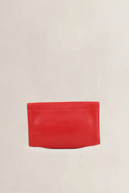 Delvaux Red Leather Clutch