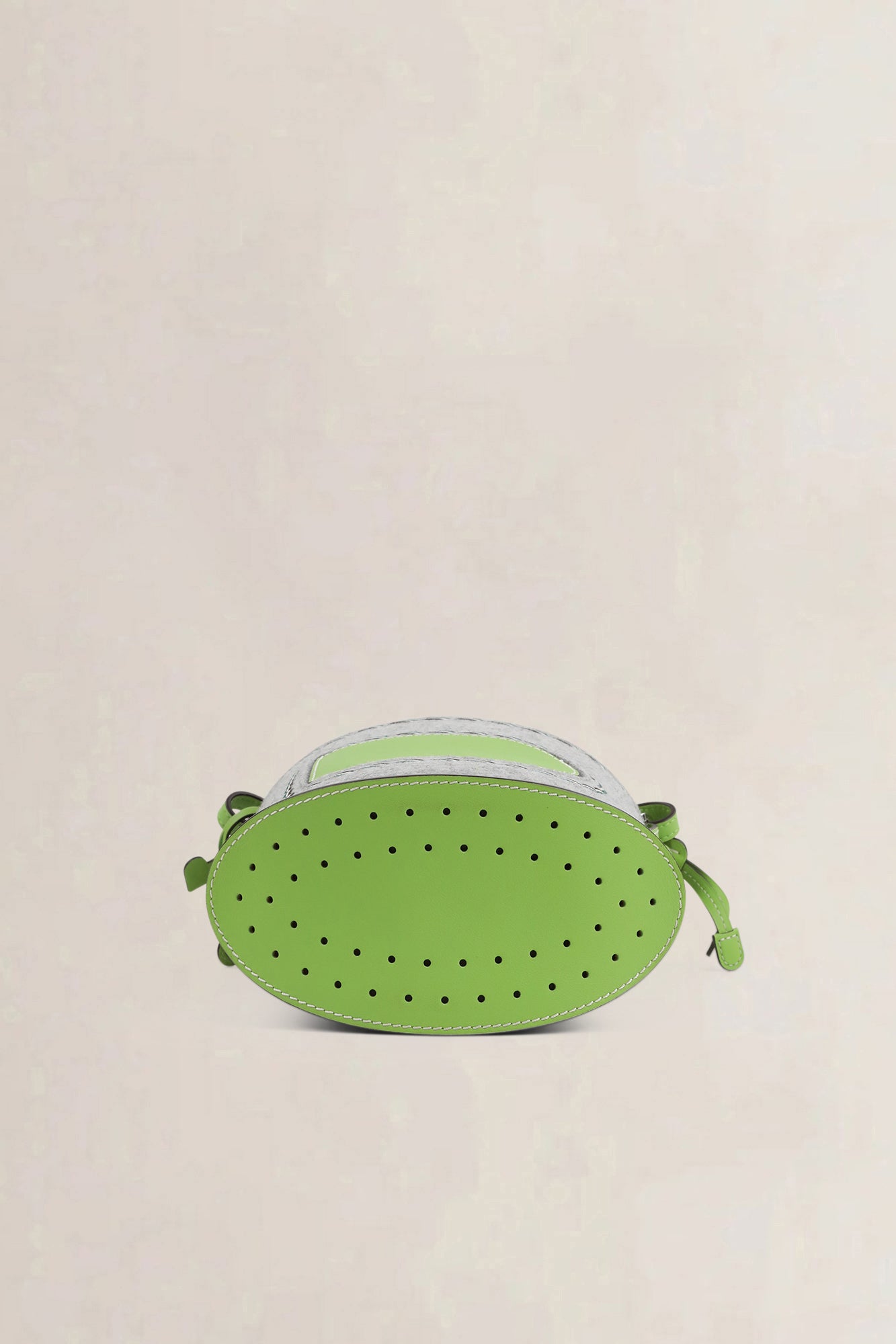 Delvaux Green Felt Pin Bucket Bag