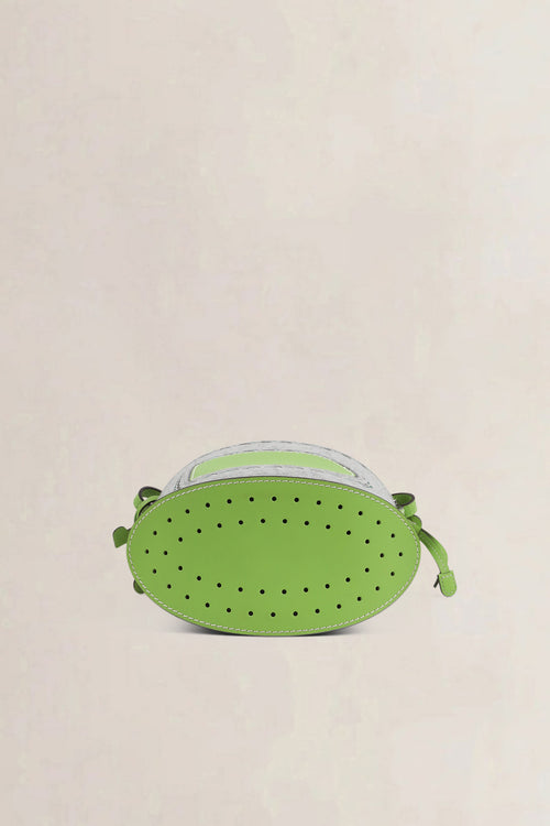 Delvaux Green Felt Pin Bucket Bag