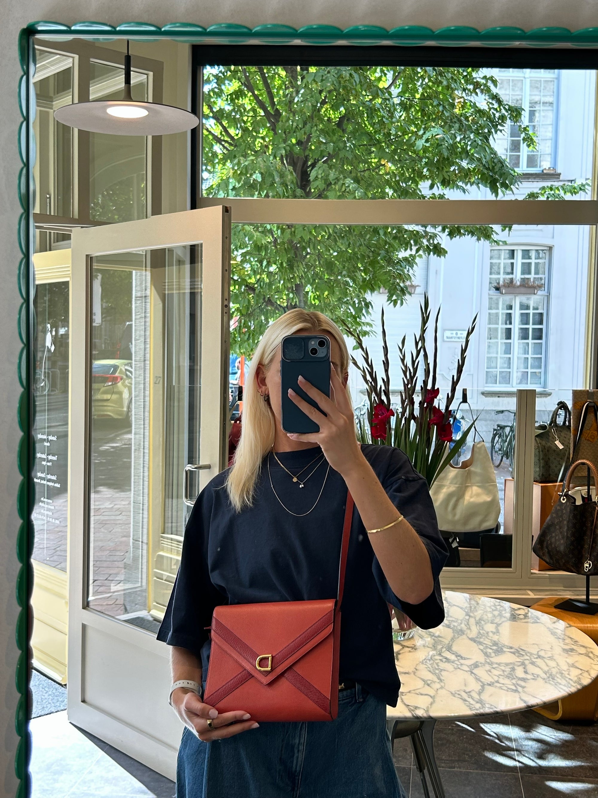 Delvaux Red Crossbody Bag