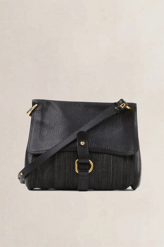 Delvaux Black Fichu Toile De Cuir Crossbody Bag